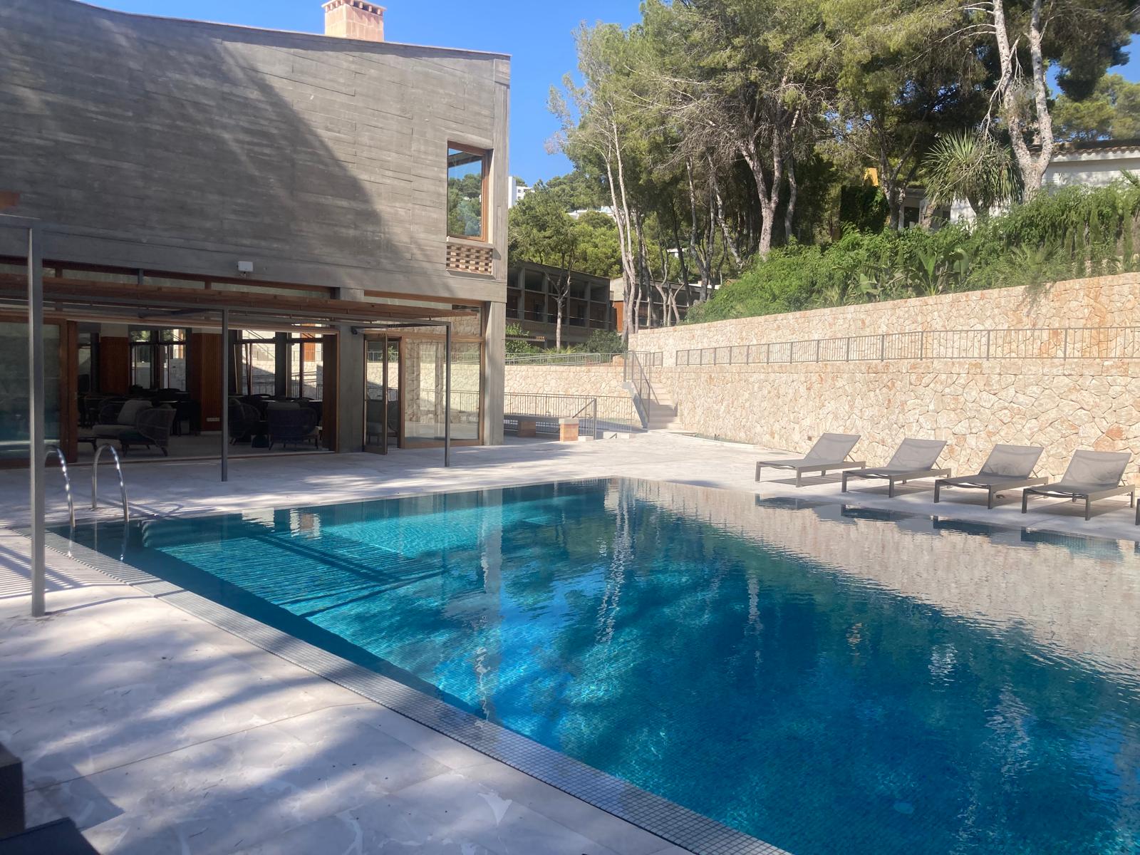 Olivium longevity sanctuary overlooking the Mallorca coast